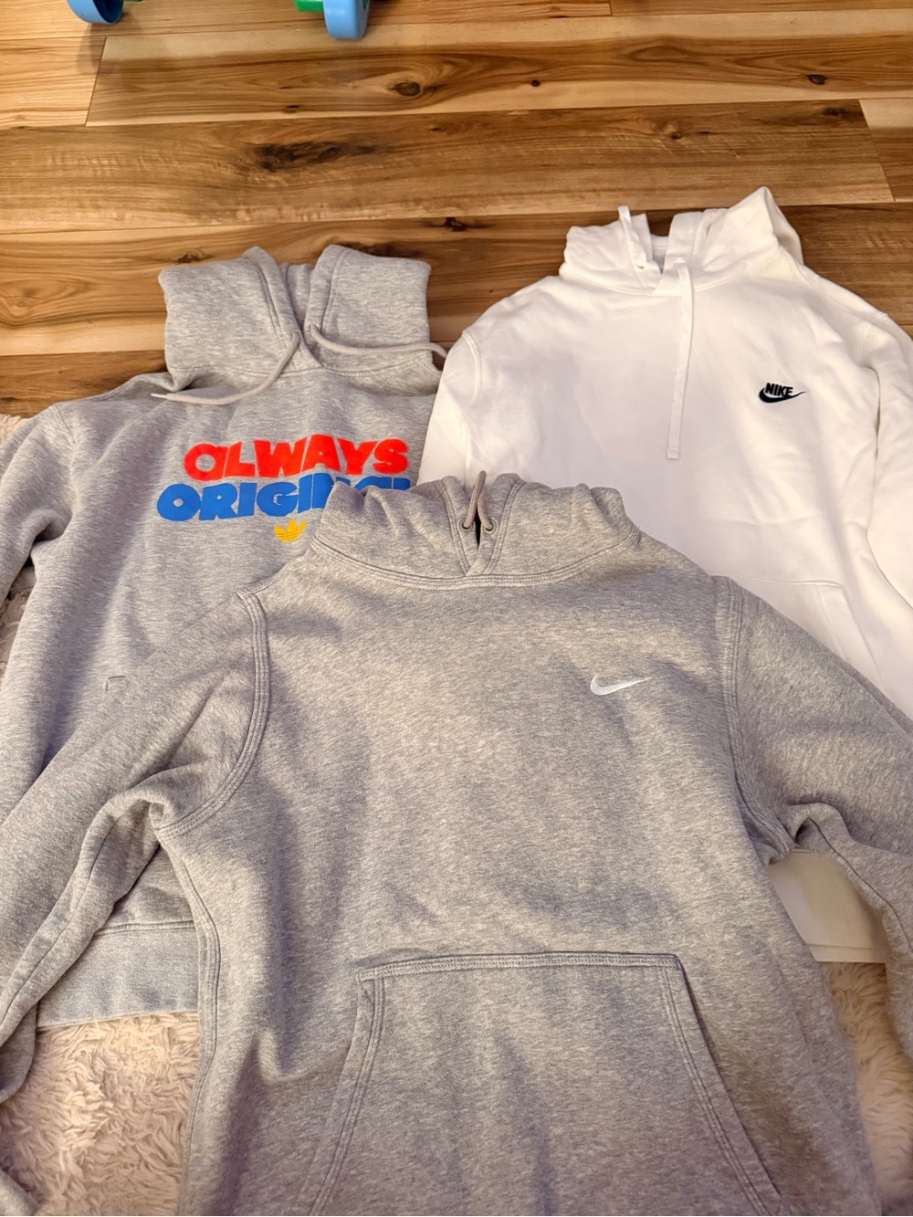sweatshirts, 2 Nike & 1 adidas bundle